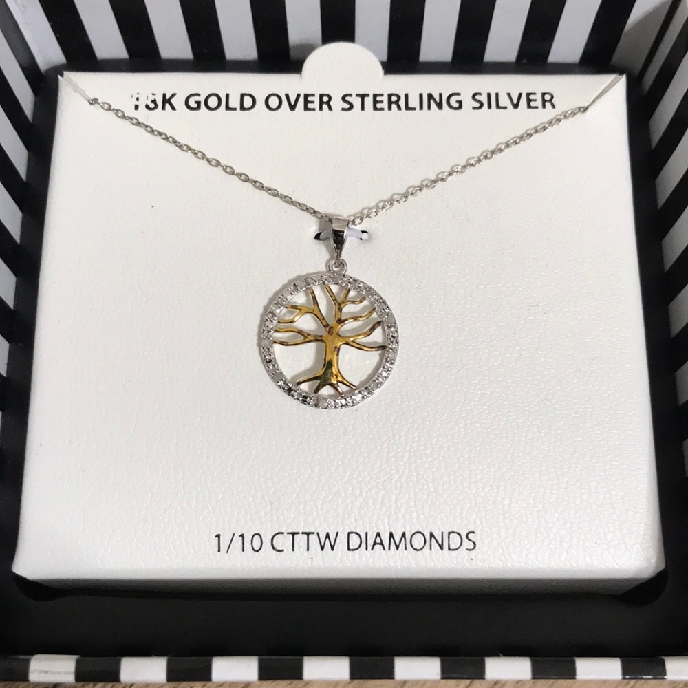 BNWT 18K gold over sterling silver necklace